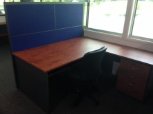 Ecotech Desk 1800 X 900, Attached Return 900 X 600, Mobile Pedestal. Choice Of MM1 Or MM2 Melamine